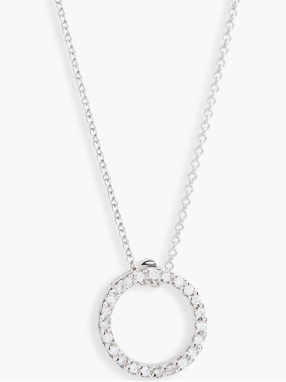 Roberto Coin 'Tiny Treasures' Small
Diamond Circle Pendant